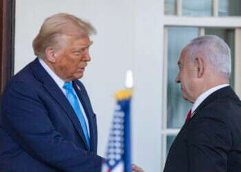 ברכה, לא רק למתנחלים. הצהרת טראמפ ונתניהו, השבוע. צילום: EPA