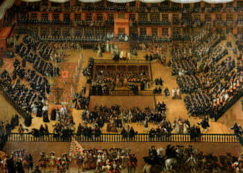 רוב ה"מכשפות" שהועלו על המוקד בפומבי היו נשים. פרנסיסקו ריזי, אוטו דה פה, שמן על קנבס, 168