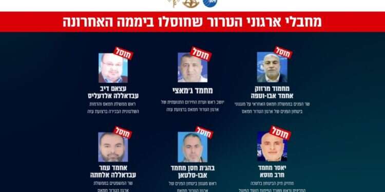 בכירים בחמאס שחוסלו במבצע עוז וחרב. אינפוגרפיקה: דובורת צה מבצע עוז וחרב: צה"ל חיסל בכירים בחמאס ועשרות מטרות טרור נוספות