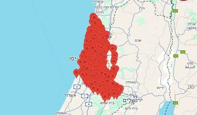 אזעקות בתל אביב, בשרון, ובשפלה בעקבות טיל שנורה מתימן