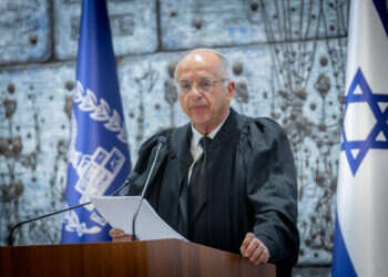 השופט נעם סולברג בטקס בבית הנשיא. צילום: חיים גולדברג -פלאש 90