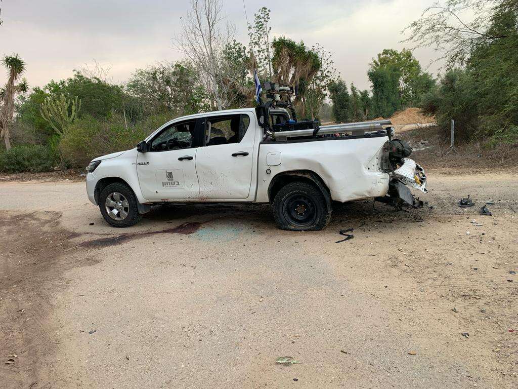 טיל אר־פי־ג'י פגע ישירות. טנדר הרבש"ץ. צילום: באדיבות חברי קיבוץ מגן
